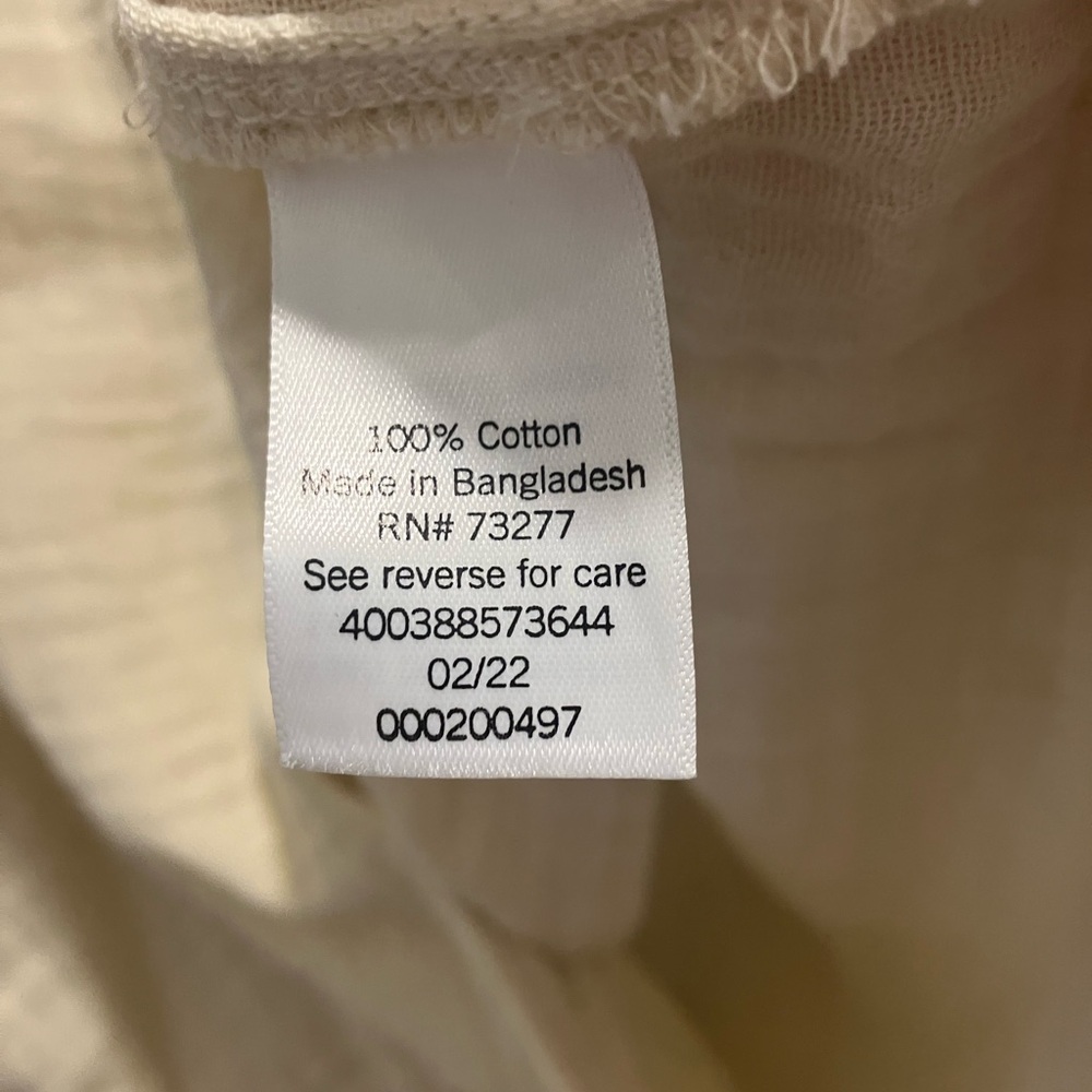 Sonoma Cream Button-Front V-Neck Blouse - Picture 4 of 4